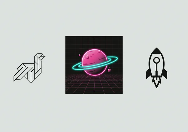 Collage of minimalist, retro, and negative space logos.