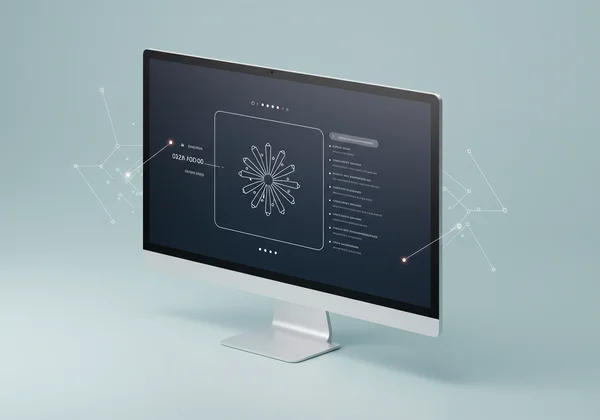 AI generating a simple, memorable logo on a screen interface