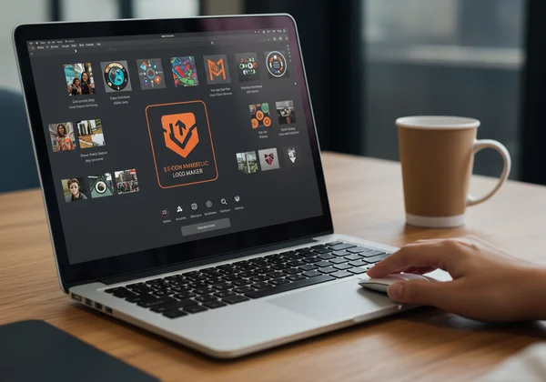 AI tool generating and displaying e-commerce logos