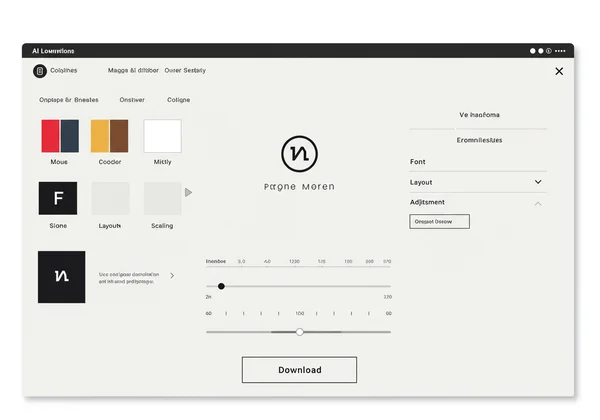 AI logo tool interface with customization options