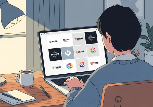 User creating a logo with an AI generator