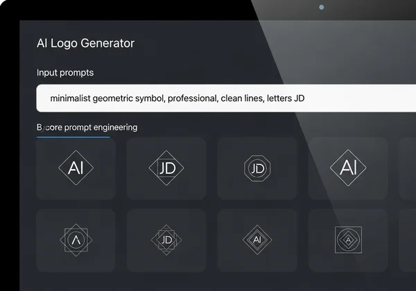 AI logo generator with prompt input