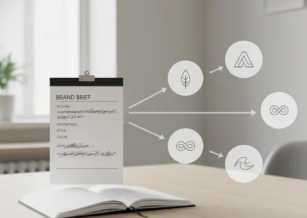 Brand inputs becoming logo directions